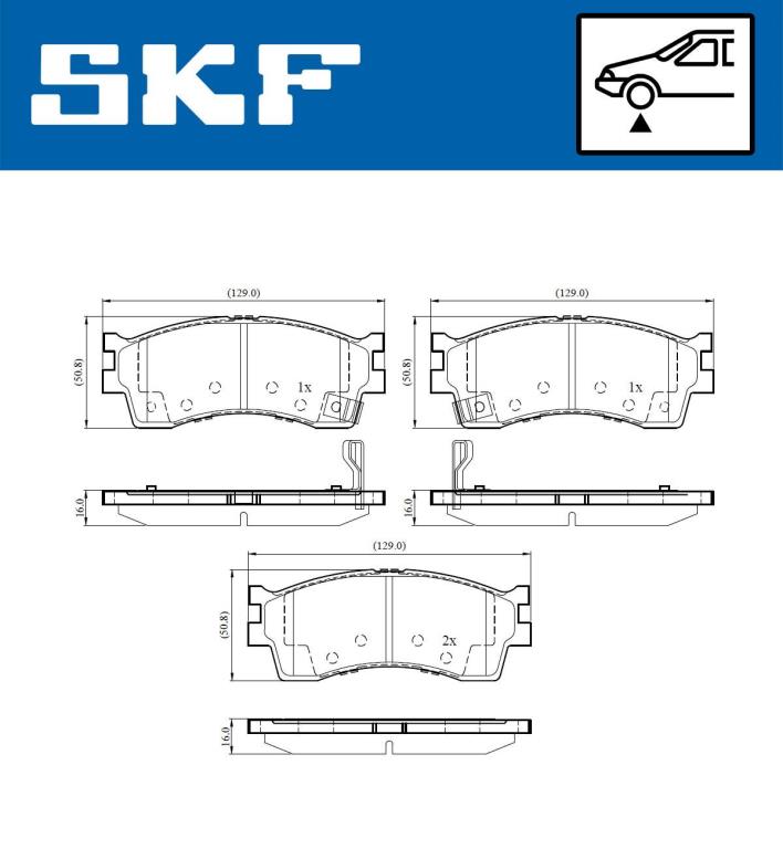 Jogo de 4 pastilhas de travão SKF ref. VKBP 81141 A